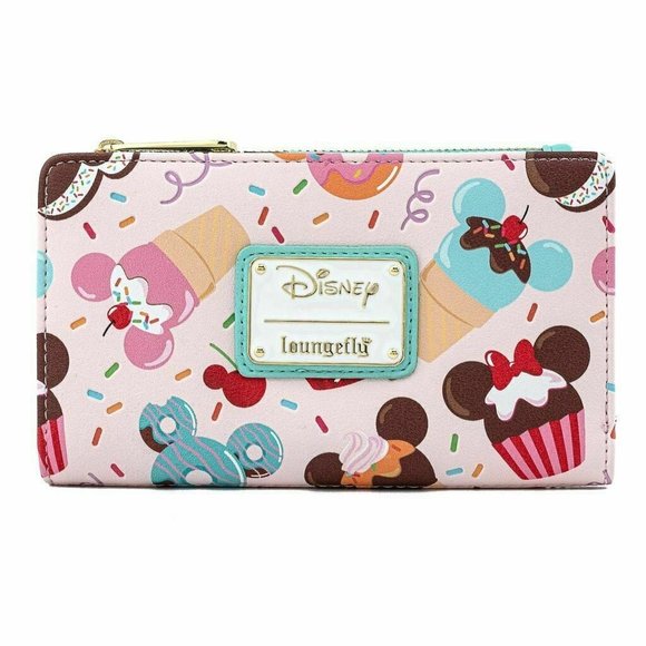 Loungefly Handbags - Loungefly Disney Mickey & Minnie Mouse Sweet Treat Wallet Snap Closure